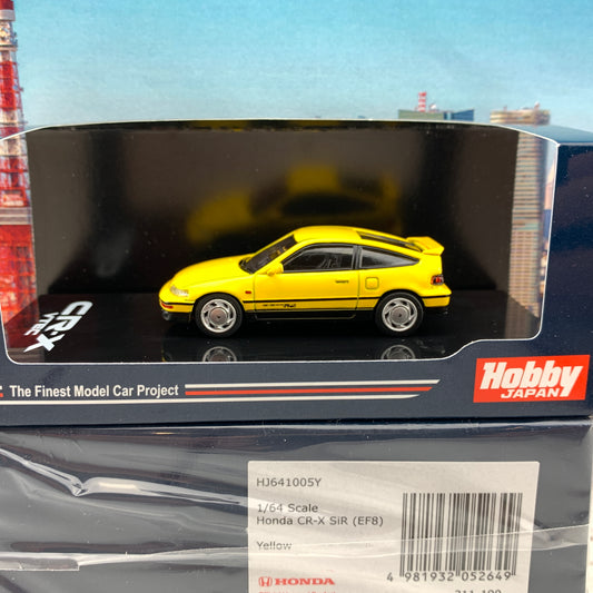 HOBBY JAPAN 1/64 Honda CRX SiR EF8 Yellow HJ641005SY