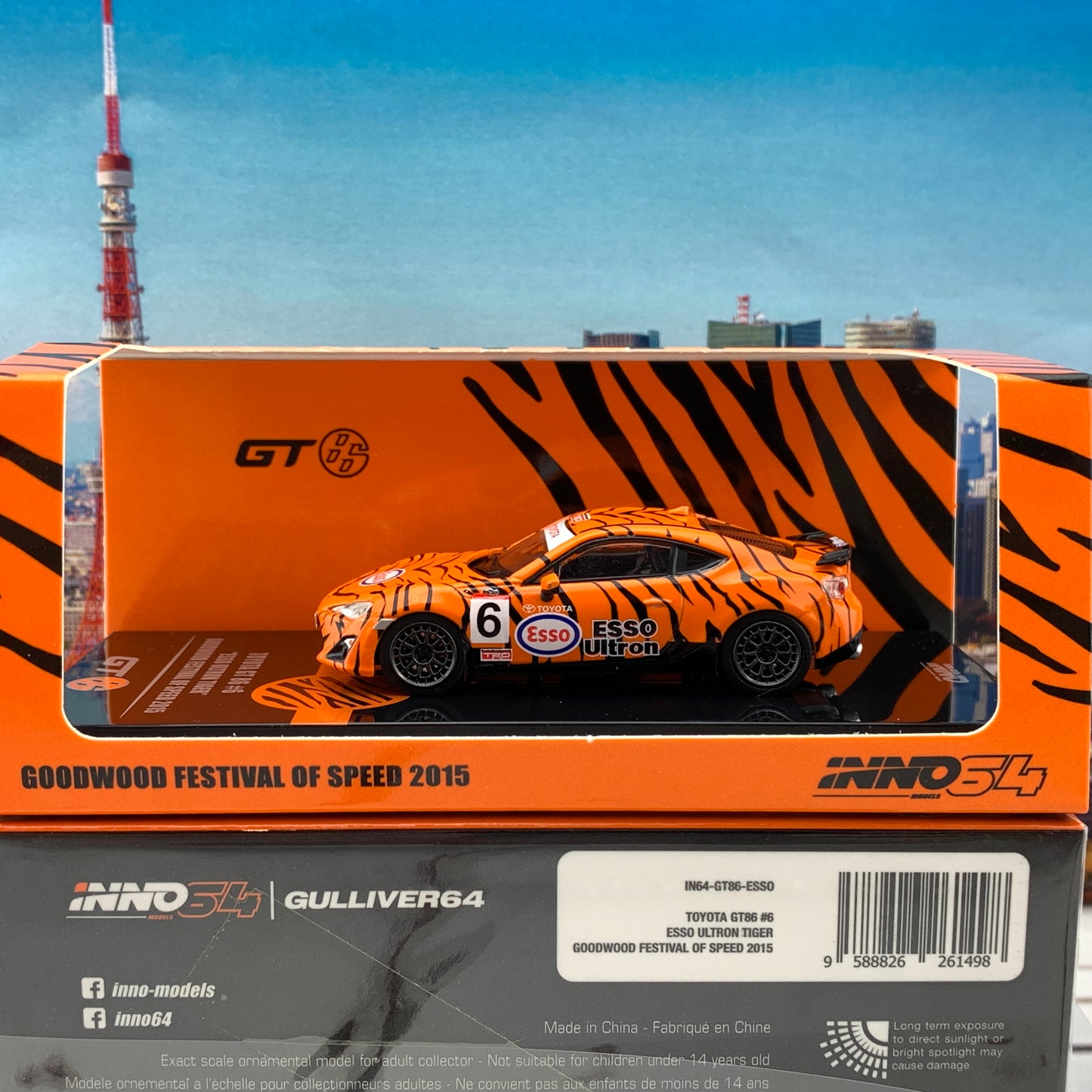 INNO64 1/64 TOYOYA GT86 #6 "ESSO ULTRON TIGER" Goodwood Festival of Speed 2015 IN64-GT86-ESSO