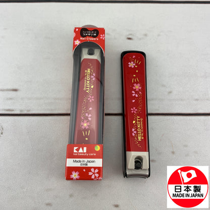 Hello Kitty Nail Clipper - Sakura Size M by KAI Beauty Care KK-2527 Made in Japan