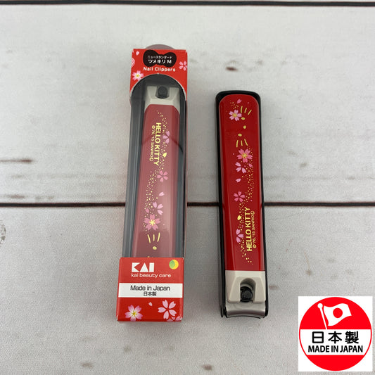 Hello Kitty Nail Clipper - Sakura Size M by KAI Beauty Care KK-2527 Made in Japan