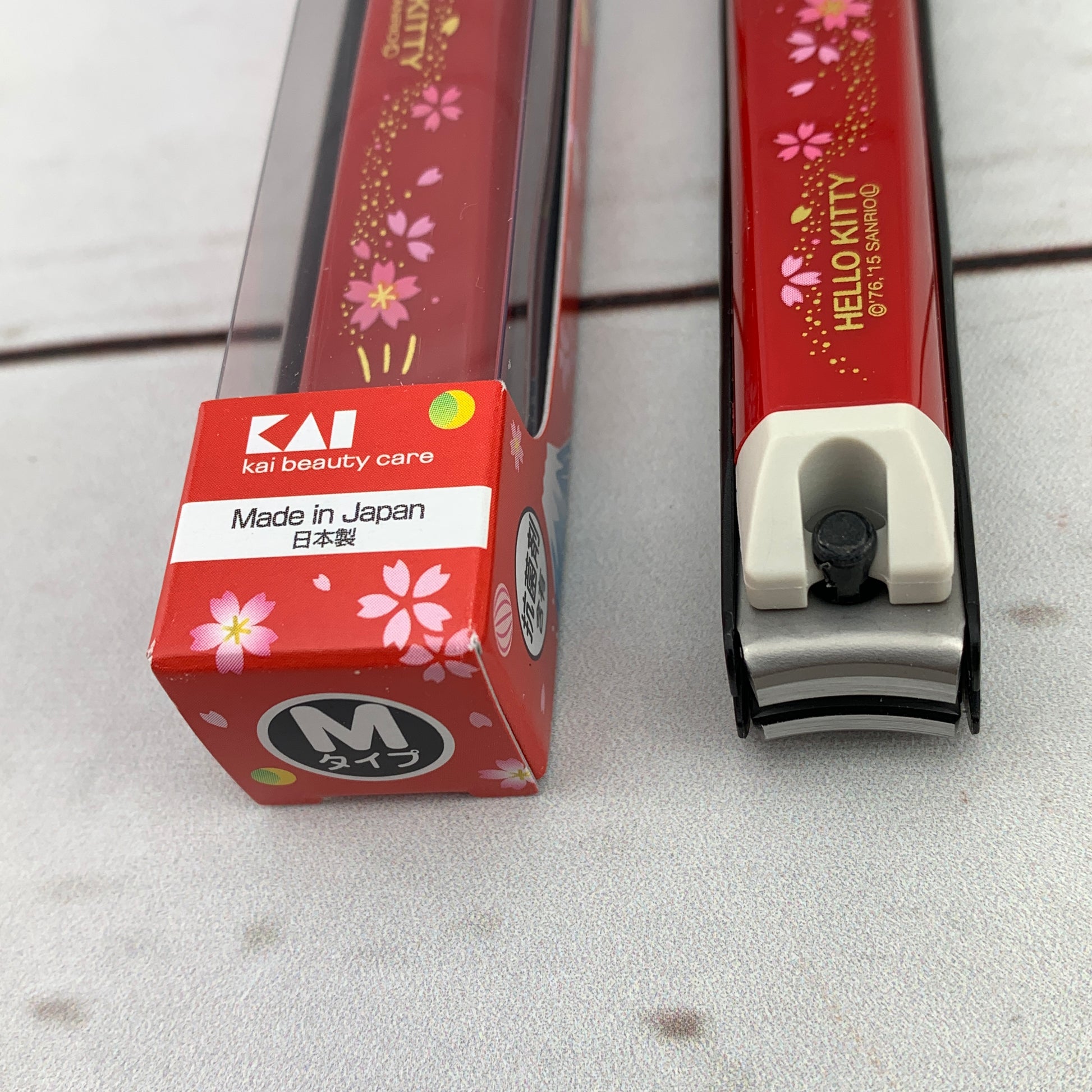 Hello Kitty Nail Clipper - Sakura Size M by KAI Beauty Care KK-2527 Made in Japan