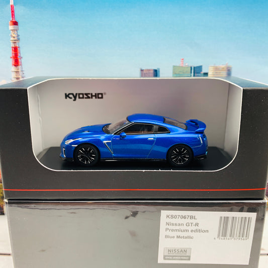 KYOSHO 1/64 NISSAN GTR Premium Edition Blue Metallic KS07067BL