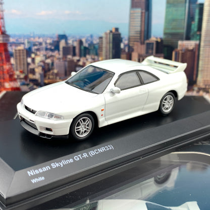 KYOSHO 1/64 Nissan Skyline GTR R33 White KS07047A5