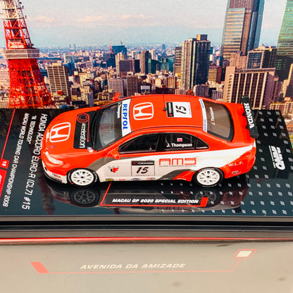 INNO64 MACAU GP 2020 COLLECTION HONDA ACCORD Euro-R (CL7) #15  "N. Technology" Macau World Touring Car Championship 2008 James Thompson 1991 IN64-CL7-MGP20NT
