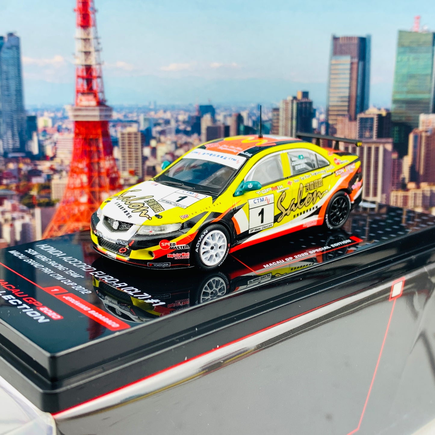INNO64 MACAU GP 2020 COLLECTION HONDA ACCORD Euro-R (CL7) #1 Macau Grand Prix CTM Cup  2012 J. Badaraco IN64-CL7-MGP20JB