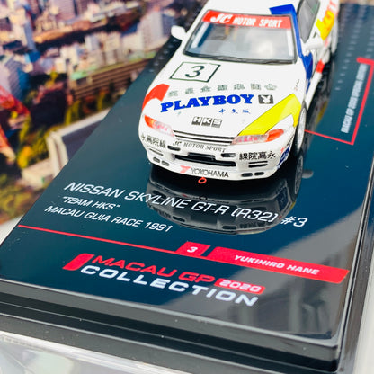 INNO64 MACAU GP 2020 COLLECTION NISSAN SKYLINE GT-R (R32) #3 "Team HKS"  Macau Guia Race 1991 IN64-R32-MGP20PB