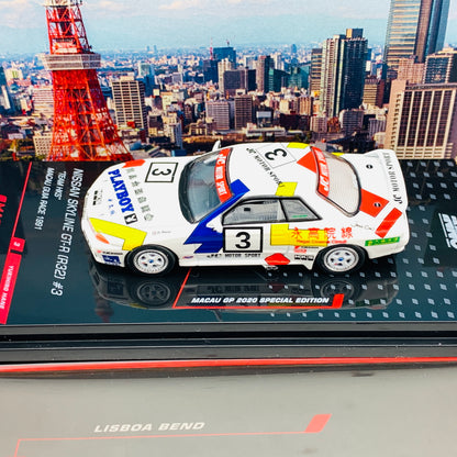 INNO64 MACAU GP 2020 COLLECTION NISSAN SKYLINE GT-R (R32) #3 "Team HKS"  Macau Guia Race 1991 IN64-R32-MGP20PB