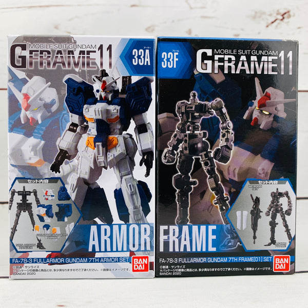 GFRAME 11 Mobile Suit Gundam 33A FA-78-3 FULLARMOR GUNDAM 7TH Armor Set and 33F FA-78-3 FULLARMOR GUNDAM 7TH Frame (01) Set