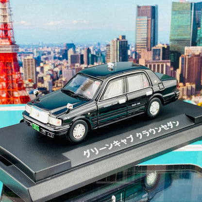 GULLIVER64 1/64 Green Cab Crown Sedan Black Taxi 64024