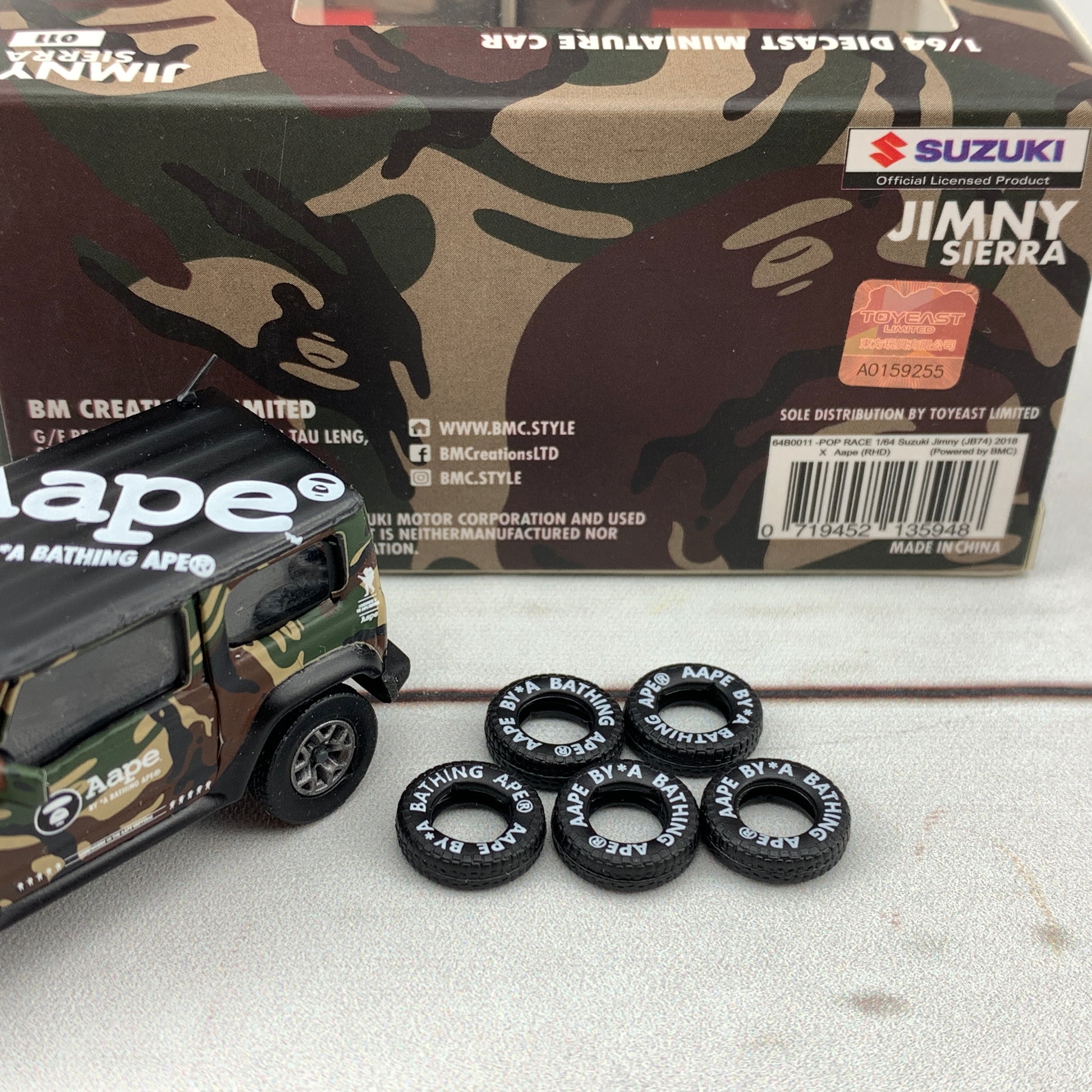 POPRACE x BM Creations 1/64 Suzuki Jimny Sierra (JB74) 2018 x Aape RHD 64B0011