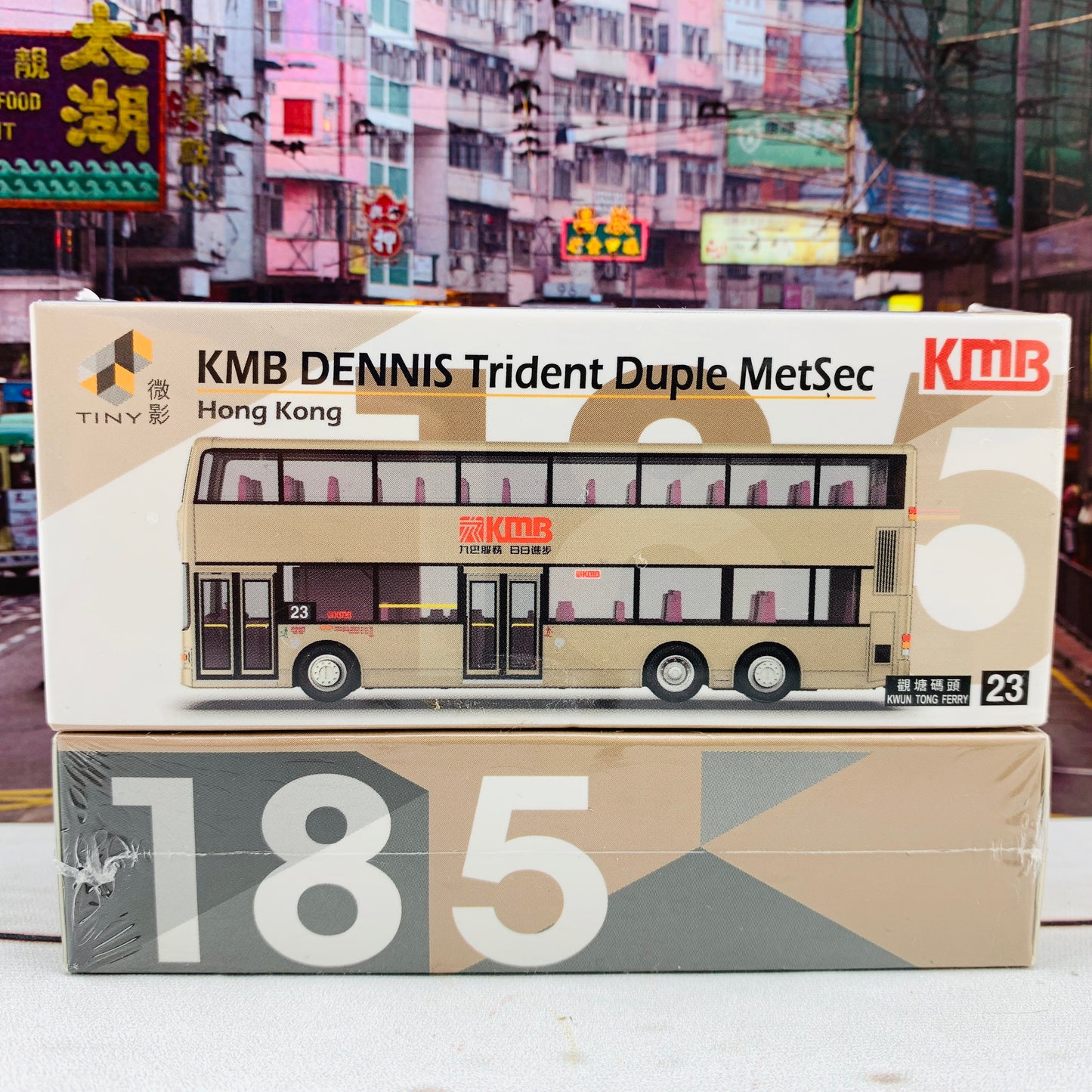 Tiny 微影 185 KMB Dennis Trident Duple MetSec 九巴丹尼士三叉戟-都普 (23 Kwun Tong Ferry 觀塘碼頭) KMB2019002
