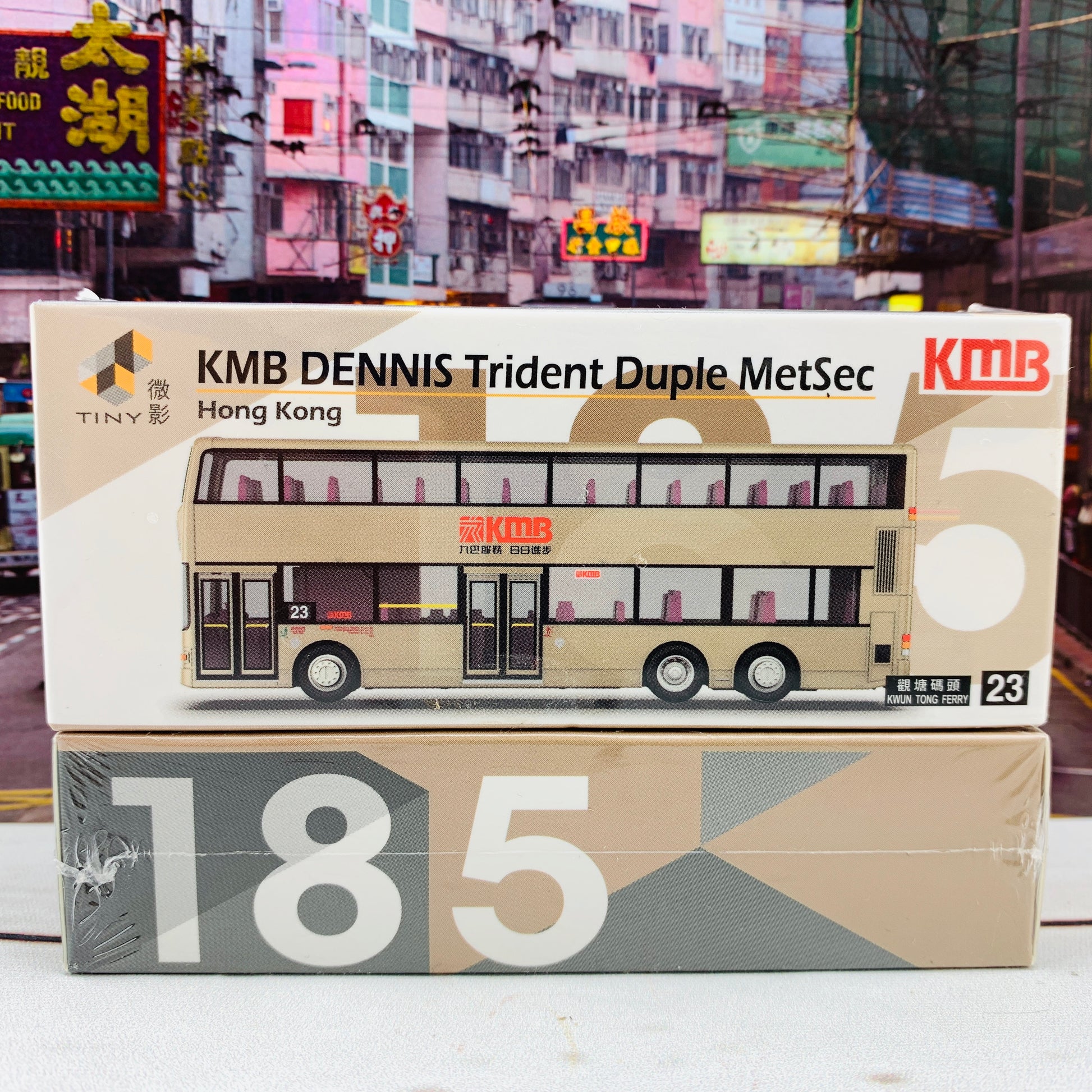 Tiny 微影 185 KMB Dennis Trident Duple MetSec 九巴丹尼士三叉戟-都普 (23 Kwun Tong Ferry 觀塘碼頭) KMB2019002