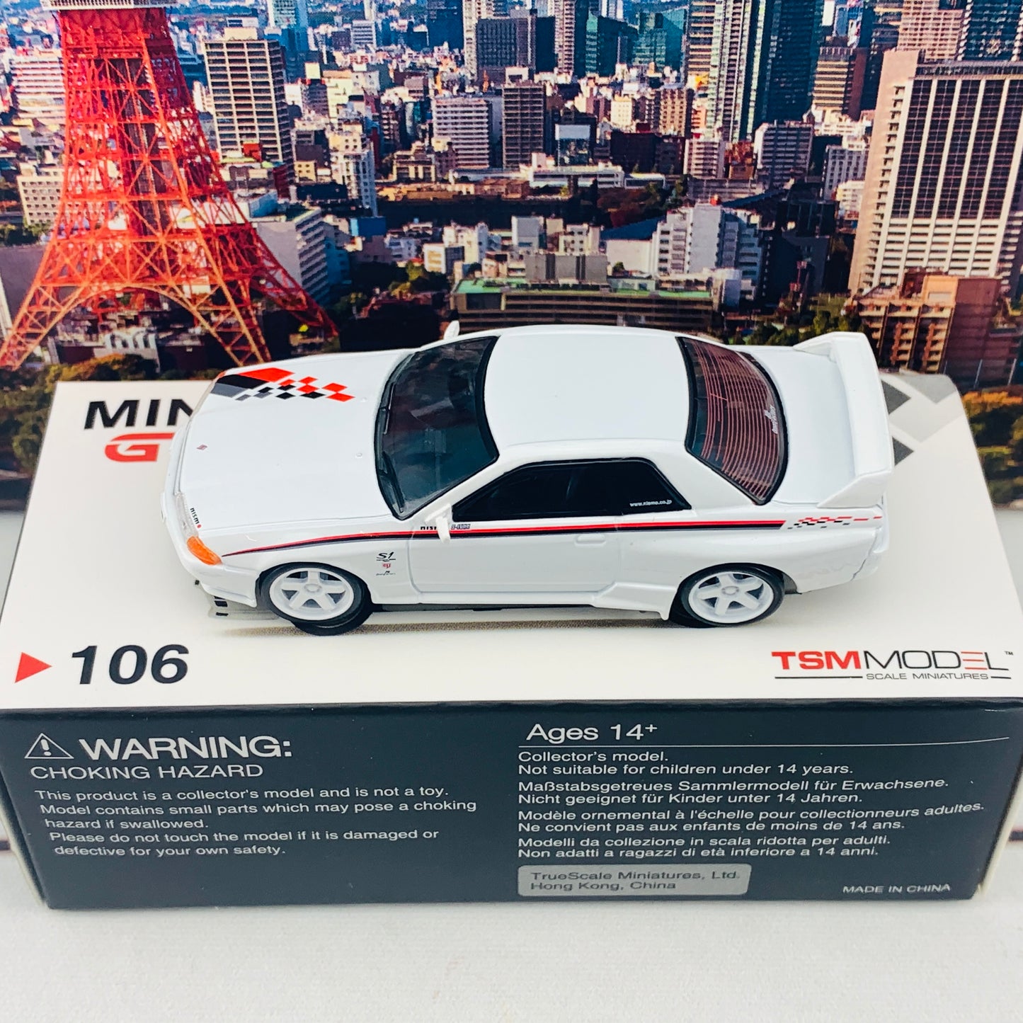 MINI GT 1/64 Nissan GTR R32 Nismo S-Tune White RHD MGT00106-R