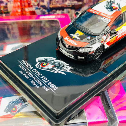 INNO64 x KOSO 1/64 Honda Civic FD2 #480 Taiwan Speed Festival 2018 Joe Kwok - Billy Lo IN64-FD2-MGBQS