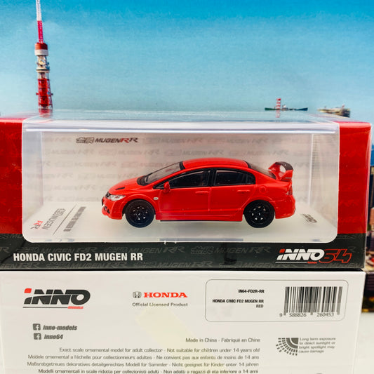INNO64 1/64 HONDA CIVIC FD2 MUGEN RR Red IN64-FD2R-RR