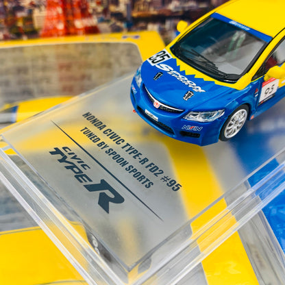 INNO64 1/64 HONDA CIVIC TYPE-R FD2 #95 TUNED BY SPOON SPORTS IN64-FD2-SP