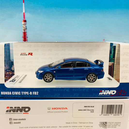 INNO64 1/64 Honda Civic Type-R FD2 BLUE IN64-FD2-BLUE