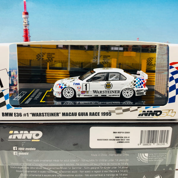 INNO64 1/64 Macau Grand Prix Special Edition 2019 BMW E36 320i #1 Macau Guia Race 1995 - J.Winkelhock IN64-MGP19-320i01