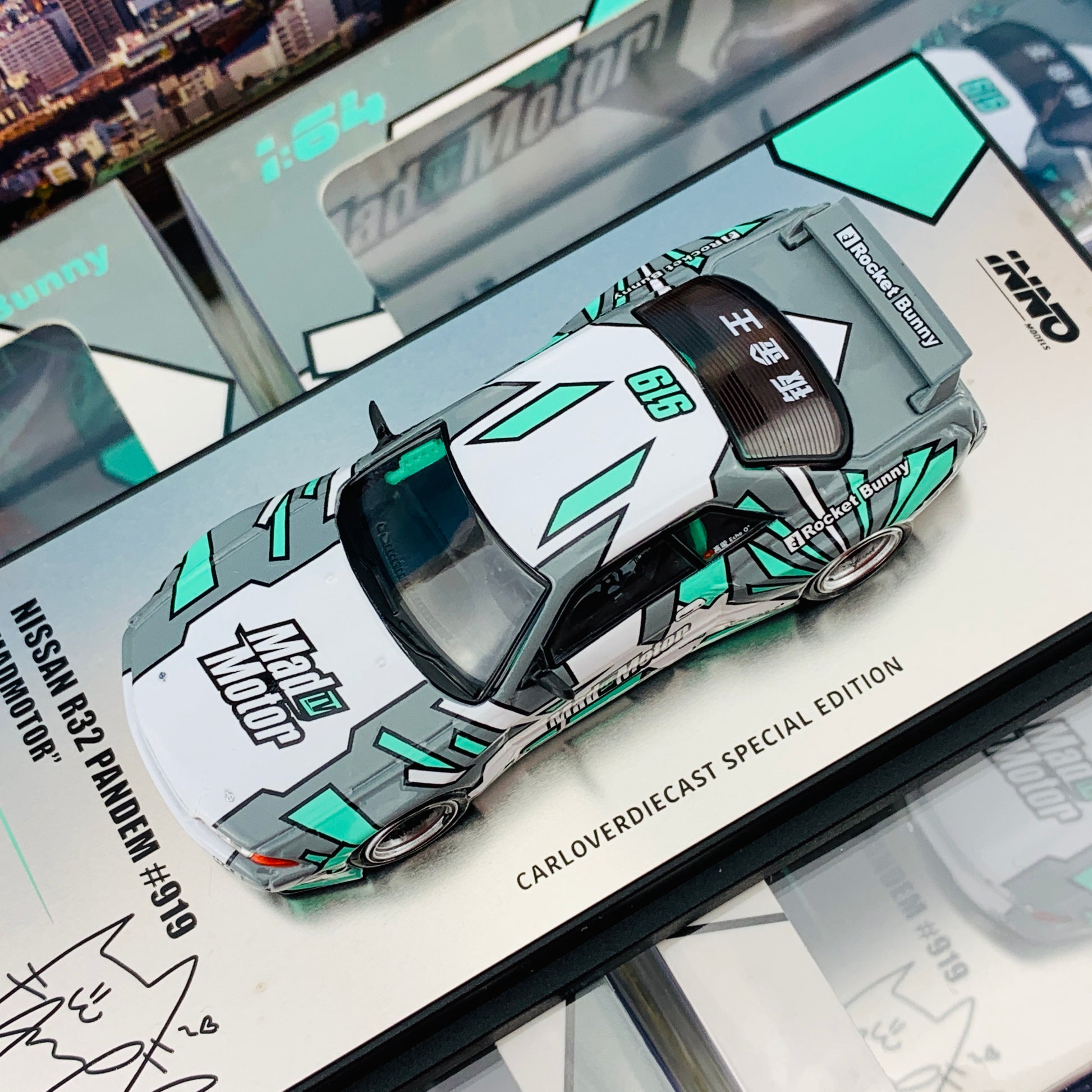 INNO64 1/64 NISSAN SKYLINE GTR R32 PANDEM MAD MOTOR ECHO GAO - CDC 2018 Champion IN64-R32P-MMEG