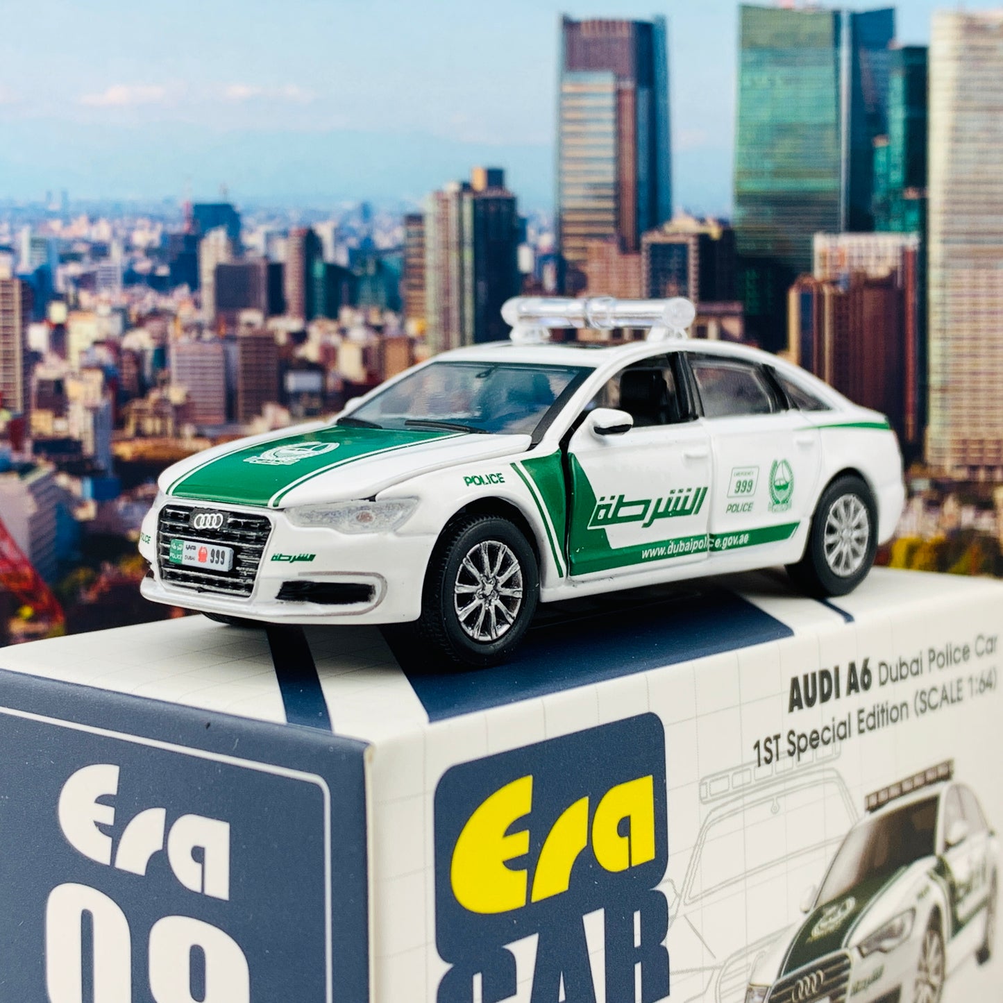 ERA CAR 1/64 Audi A6 Dubai Police Car 1ST Special Edition AU19A6RF09