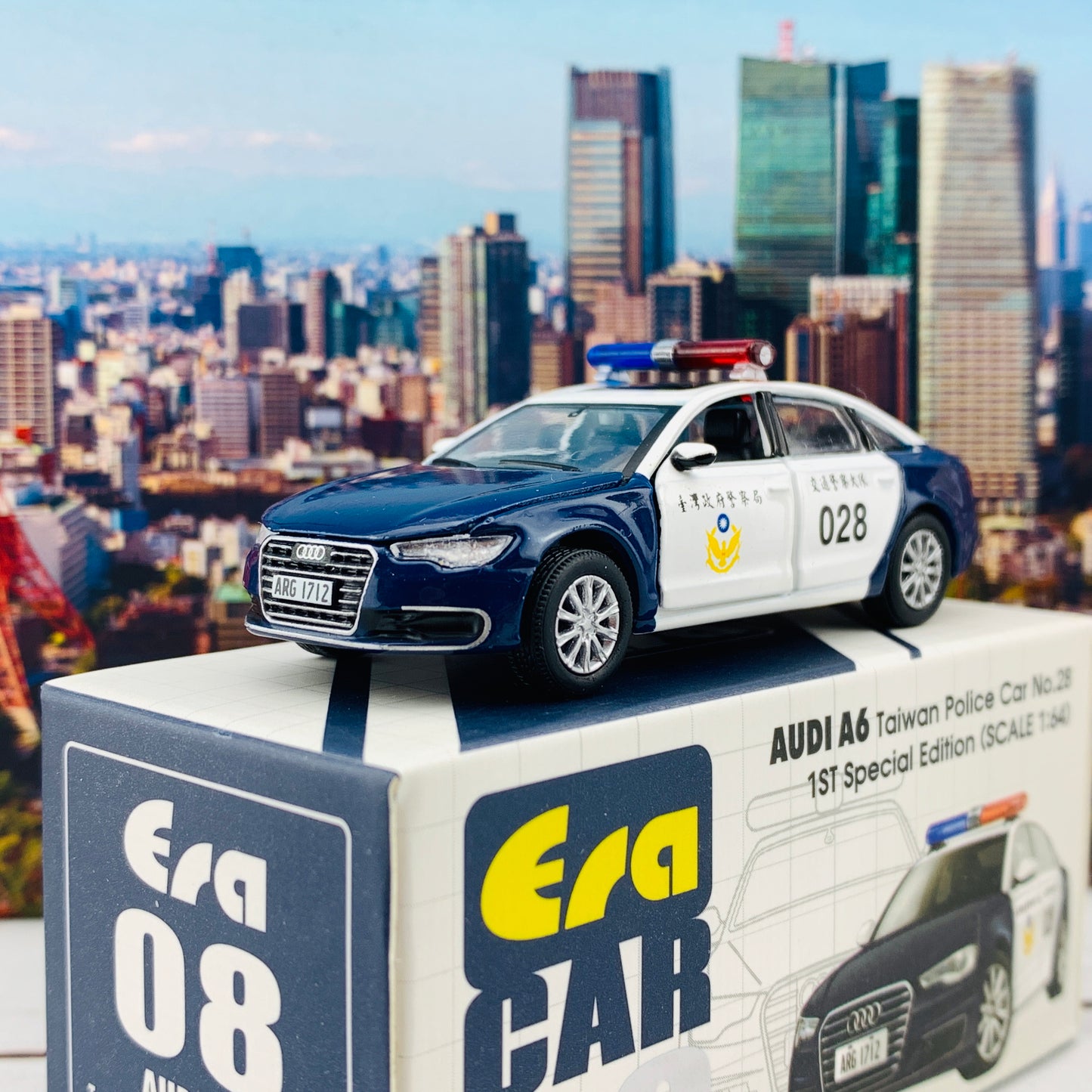 ERA CAR 1/64 Audi A6 Taiwan Police Car No.28 1ST Special Edition AU19A6RF08