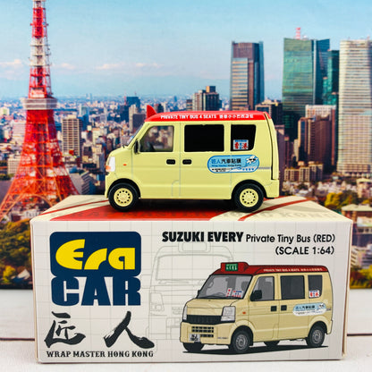 ERA CAR 1/64 Suzuki Every Private Tiny Bus (Red) SU19EVESP09
