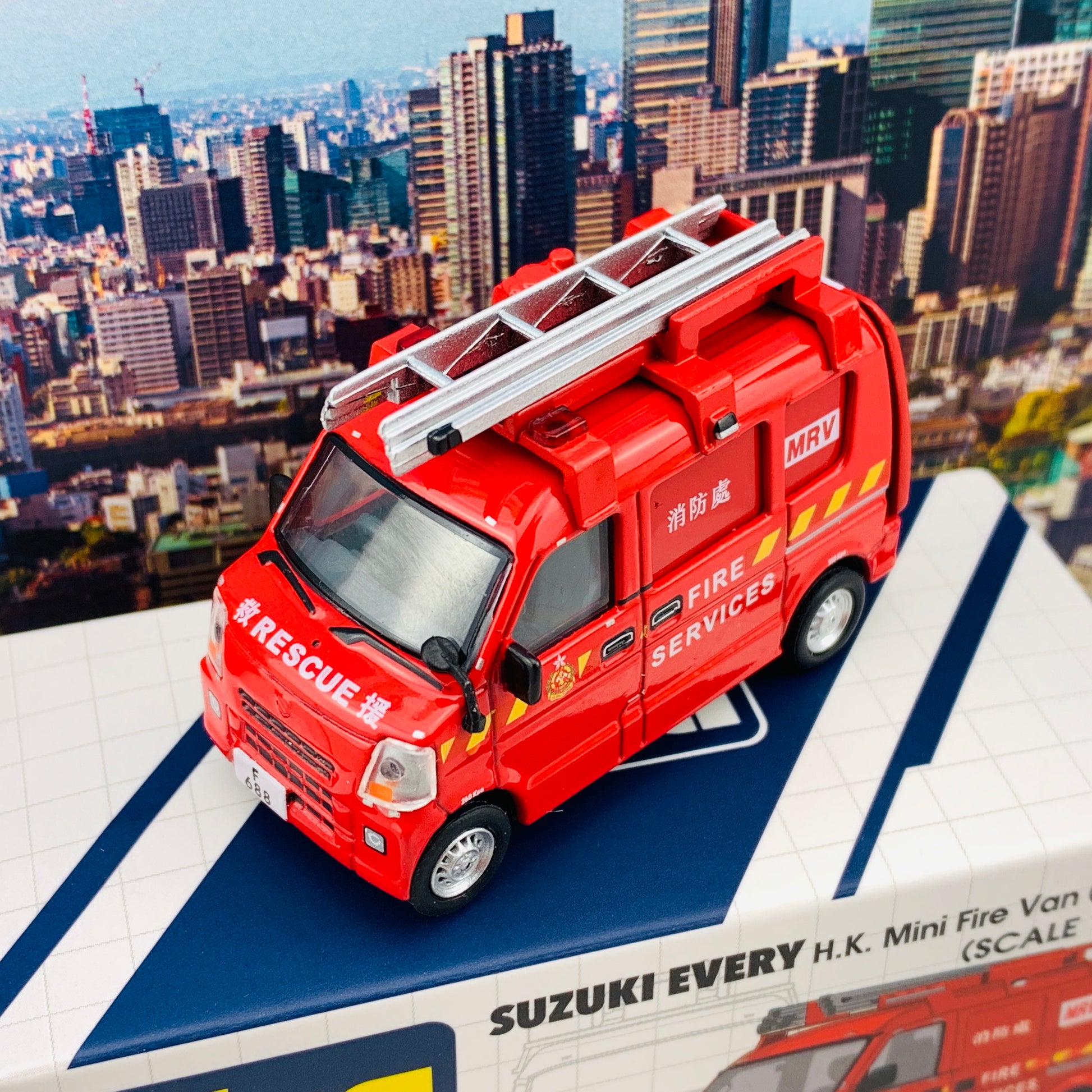 ERA CAR 1/64 Suzuki Every H.K. Mini Fire Van (MRV) SU19EVERN10