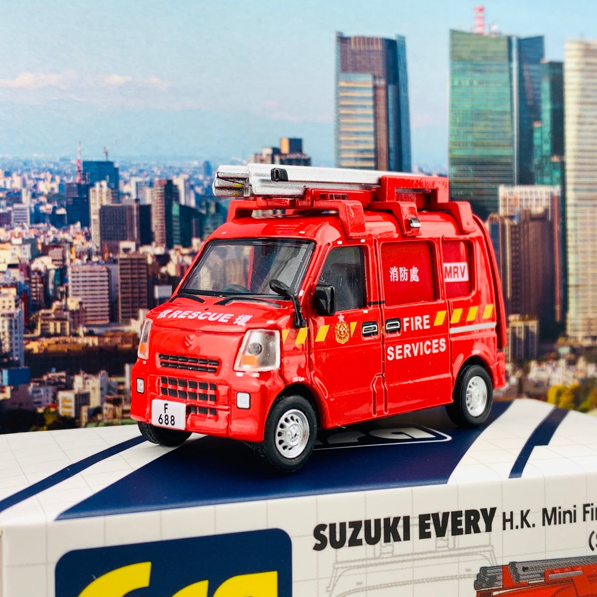 ERA CAR 1/64 Suzuki Every H.K. Mini Fire Van (MRV) SU19EVERN10