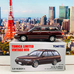 Tomytec Tomica Limited Vintage Neo 1/64 Subaru Legacy Touring Wagon GT Dark Red LV-N201a
