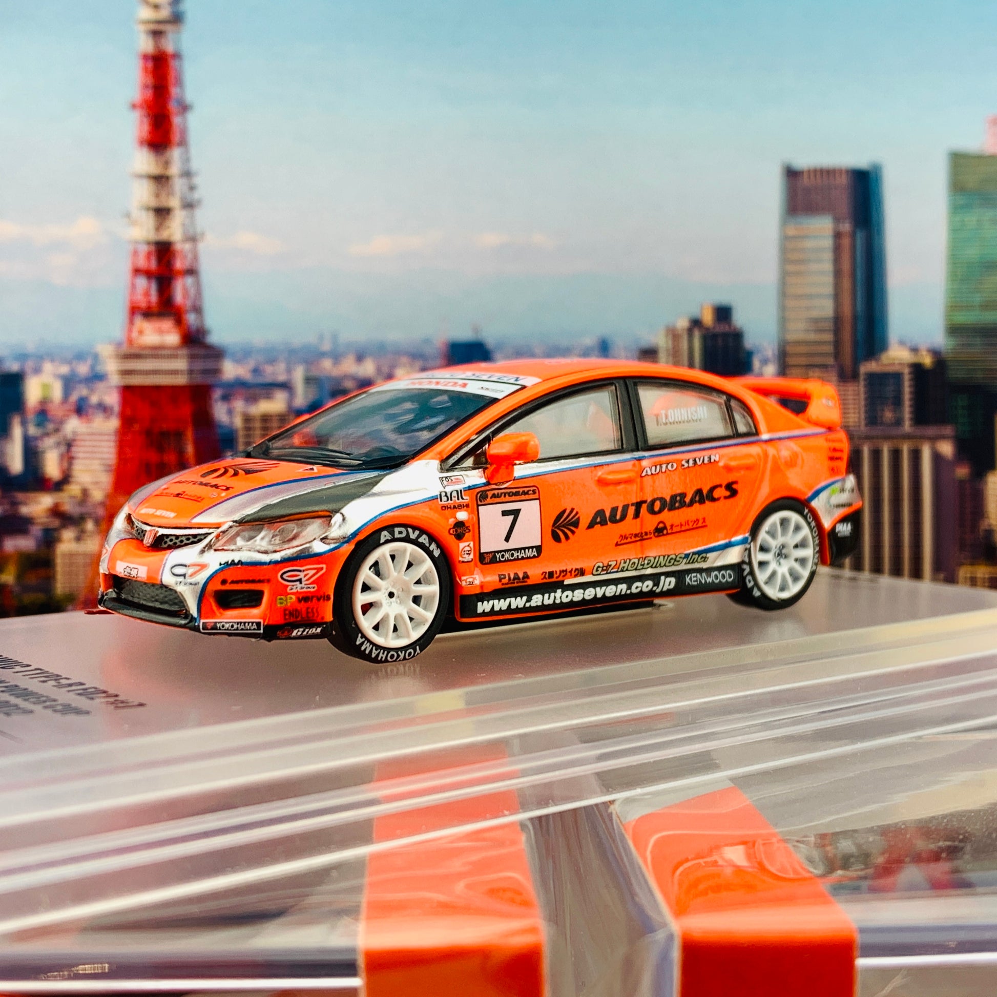 INNO64 HONDA CIVIC Type-R FD2 #7 "AUTOBACKS" MUGEN POWER CUP CIVIC ONE MAKE RACE 2012 IN64-FD2-AB