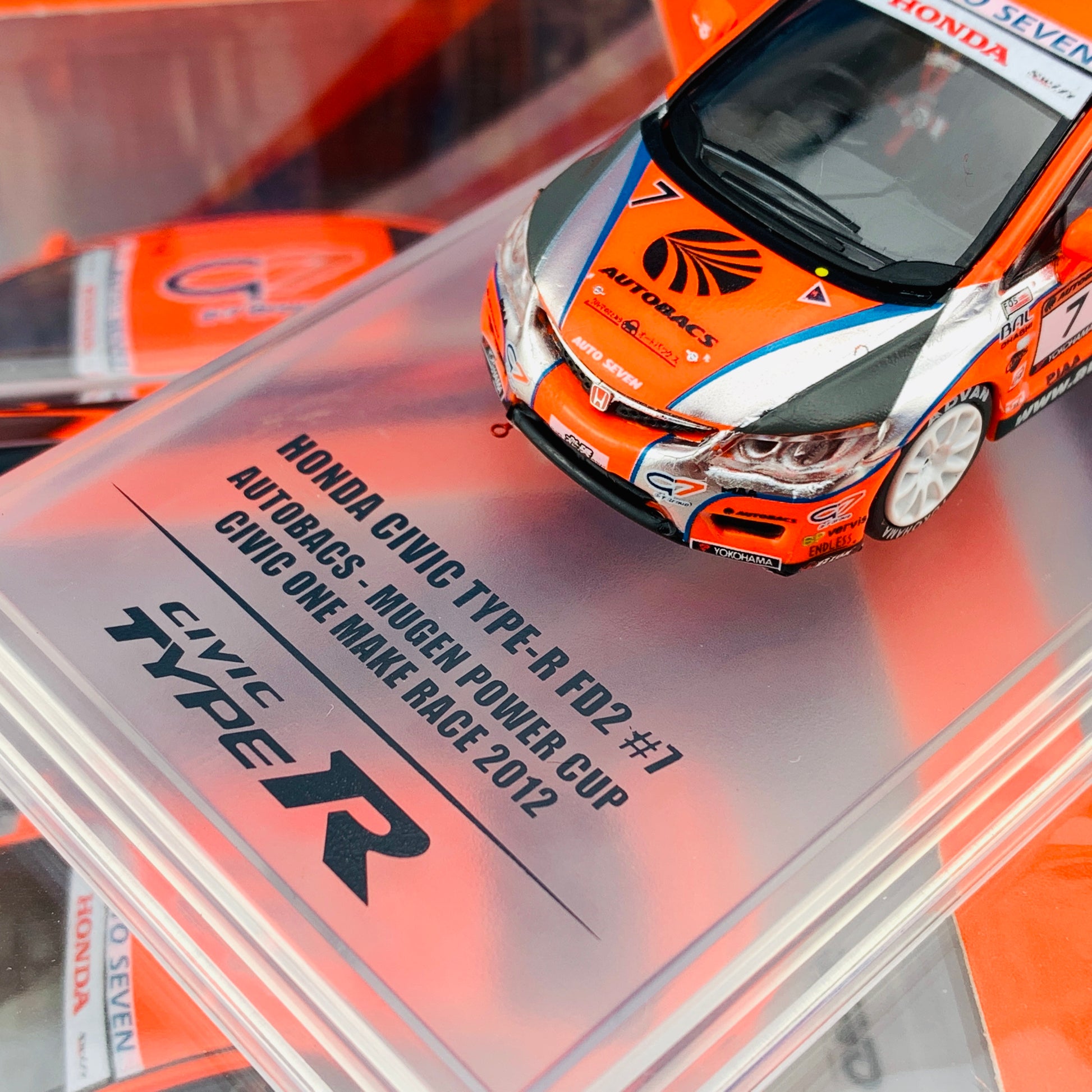 INNO64 HONDA CIVIC Type-R FD2 #7 "AUTOBACKS" MUGEN POWER CUP CIVIC ONE MAKE RACE 2012 IN64-FD2-AB