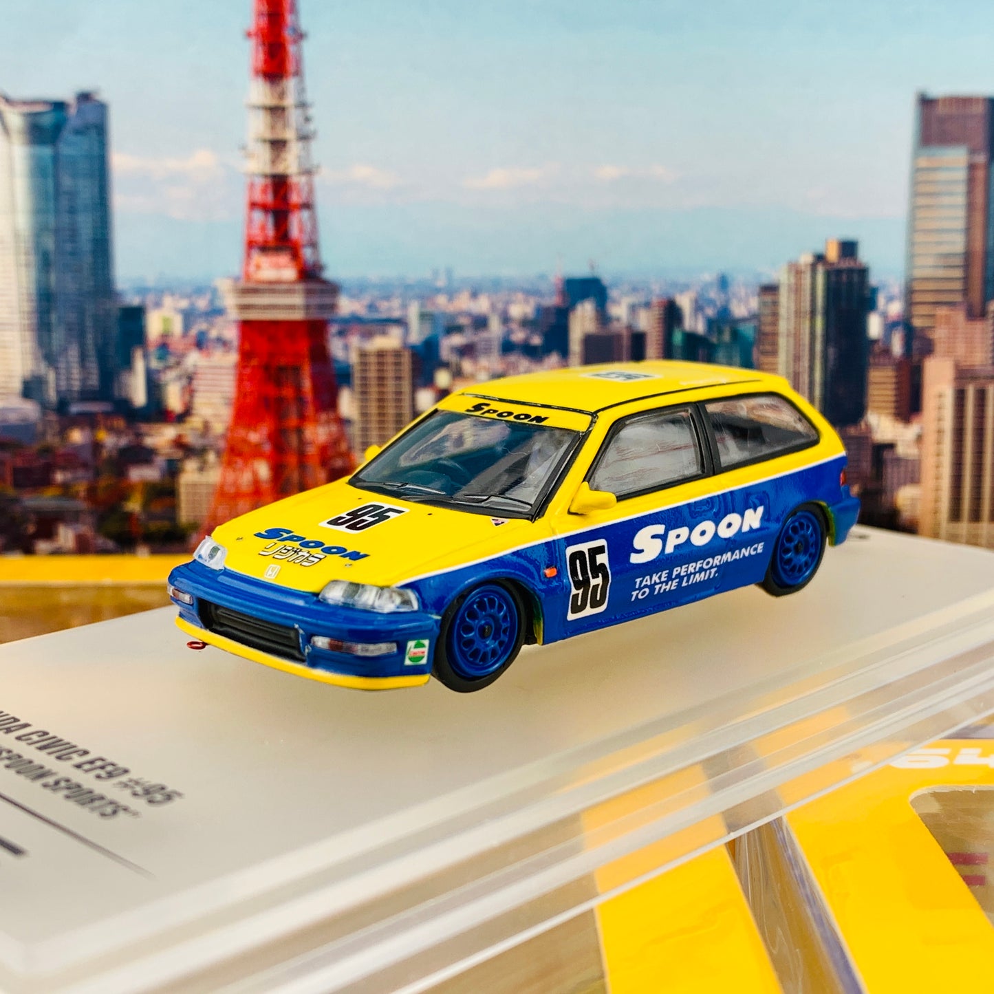 INNO64 1/64 HONDA CIVIC EF9 #95 Tuned By "SPOON SPORTS" IN64-EF9-SP