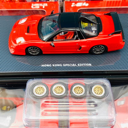 INNO64 HONDA NSX-R GT Hong Kong Special Edition RED with Extra Wheels IN64-NSXRGT-RED