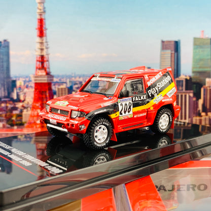 INNO64 1/64 MITSUBISHI PAJERO EVOLUTION #208 "PLATSTATION" Granada - Dakar Rally 1999 2017 IN64-EVOP-PS99 
