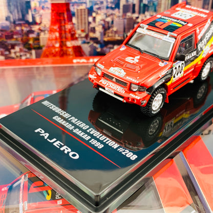 INNO64 1/64 MITSUBISHI PAJERO EVOLUTION #208 "PLATSTATION" Granada - Dakar Rally 1999 2017 IN64-EVOP-PS99 