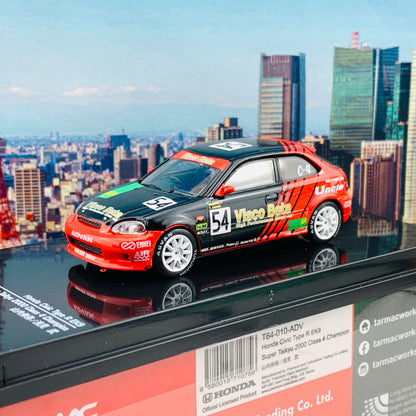Tarmac Works 1/64 Honda Civic Type R EK9 Super Taikyu 2000 Class 4 Champion #54 T64-010-ADV
