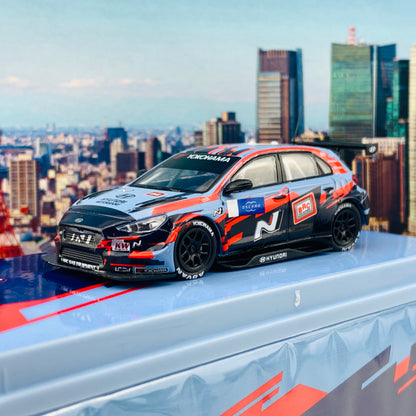 Tarmac Works 1/64 Hobby Collection Hyundai i30N TCR WTCR 2019 with Decal No. 1 Tarquini & No.5 Michelisz *** Limited to 1248pcs *** T64-031-19WTCR01