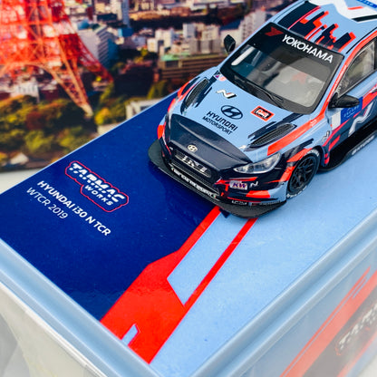 Tarmac Works 1/64 Hobby Collection Hyundai i30N TCR WTCR 2019 with Decal No. 1 Tarquini & No.5 Michelisz *** Limited to 1248pcs *** T64-031-19WTCR01