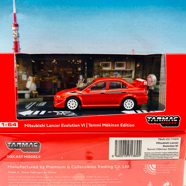 Tarmac Works 1/64 Road Collection Mitsubishi Lancer Evolution VI Tommi Makinen Edition  T64R-021-TMER