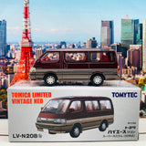 Tomytec Tomica Limited Vintage Neo 1/64 Toyota Hiace Wagon Super Custom 1992 Dark Red/Brown LV-N208b