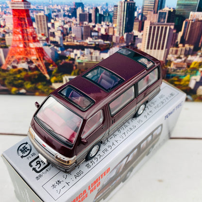 Tomytec Tomica Limited Vintage Neo 1/64 Toyota Hiace Wagon Super Custom 1992 Dark Red/Brown LV-N208b