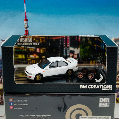 BM Creations JUNIOR 1/64 Subaru Impreza WRX STi 1994 WHITE RHD 64B0060
