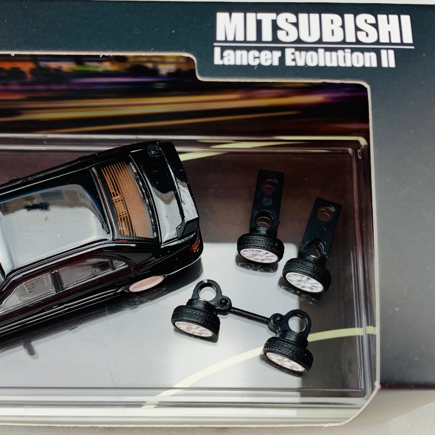 BM Creations JUNIOR 1/64 Mitsubishi Lancer Evolution II BLACK RHD 64B0066