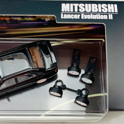 BM Creations JUNIOR 1/64 Mitsubishi Lancer Evolution II BLACK RHD 64B0066