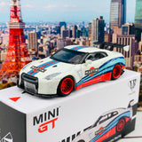 MINI GT 1/64 LB WORKS Nissan GTR R35 Type 1 Rear Wing Version 1, Martini Racing RHD MGT00133-R