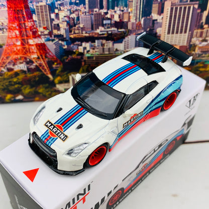MINI GT 1/64 LB WORKS Nissan GTR R35 Type 1 Rear Wing Version 1, Martini Racing RHD MGT00133-R