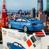 MINI GT 1/64 BMW M4 (F82) Yas Marina Blue Metallic RHD MGT00122-R