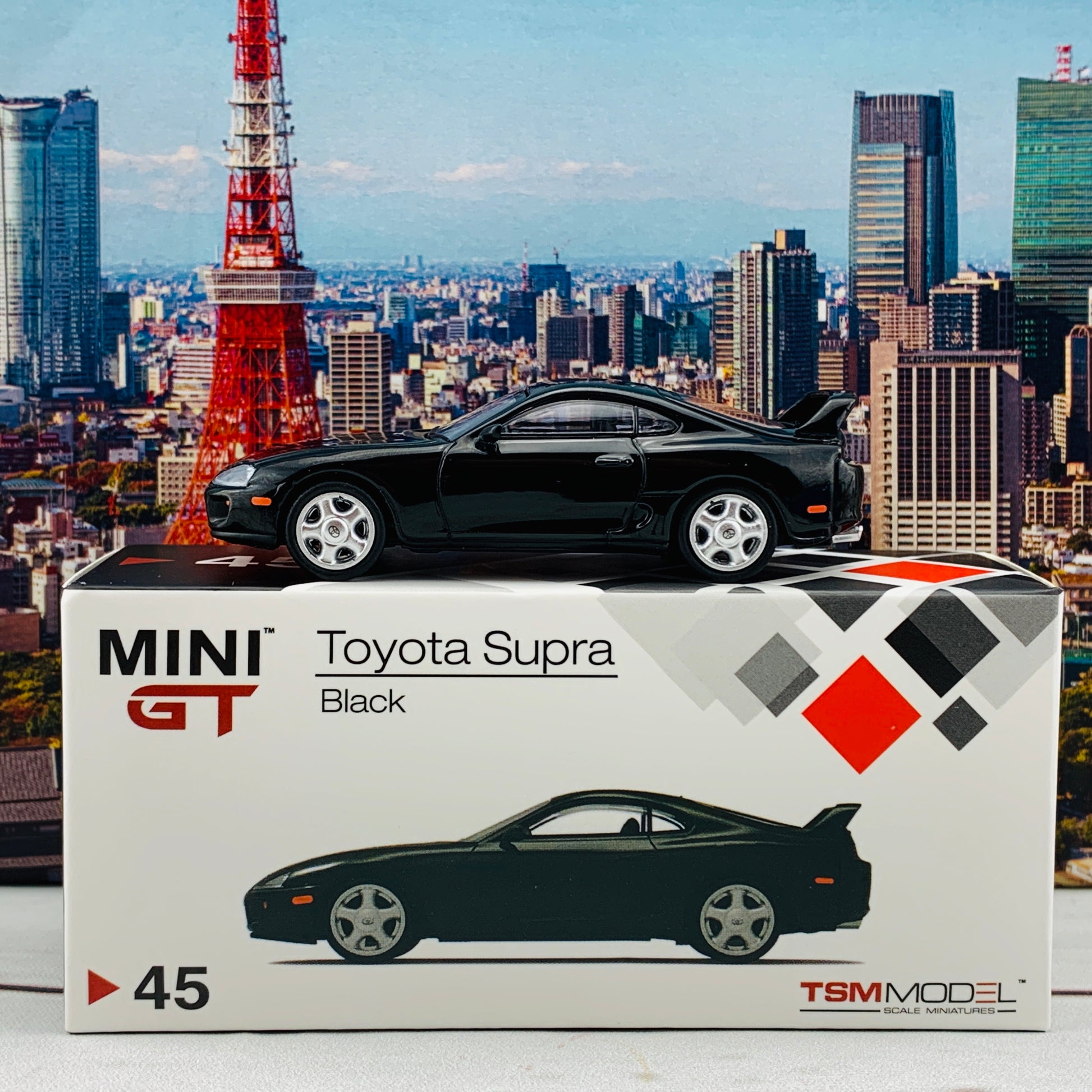 MINI GT 1/64 Toyota Supra JZA80 Black RHD MGT00045-R