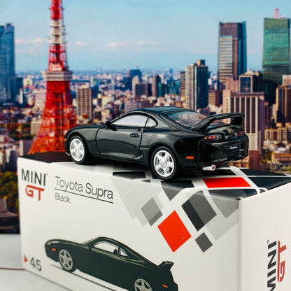 MINI GT 1/64 Toyota Supra JZA80 Black RHD MGT00045-R