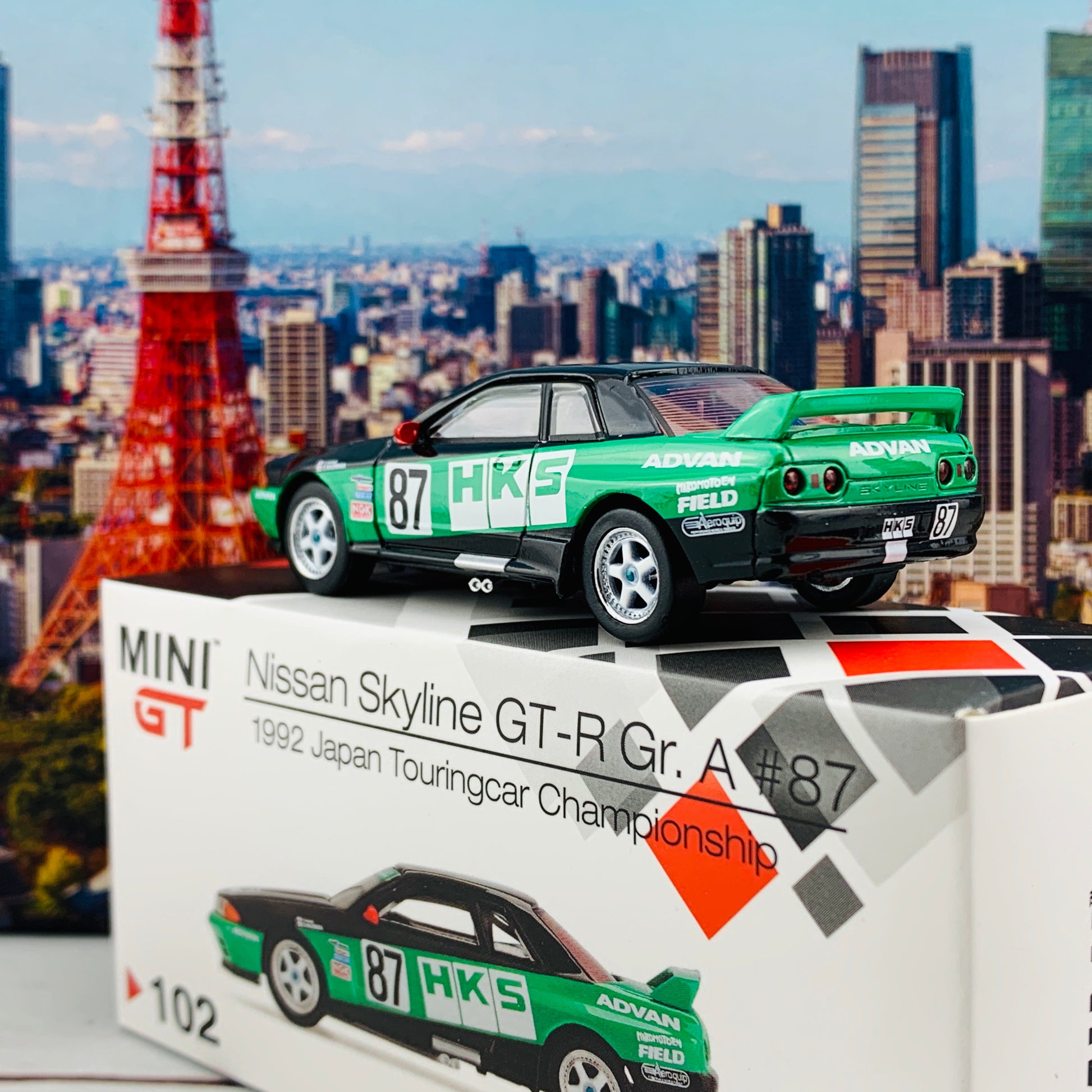 MINI GT 1/64 Nissan GT-R R32 Gr. A #87  HKS 1992 Group A. RHD MGT00102-R